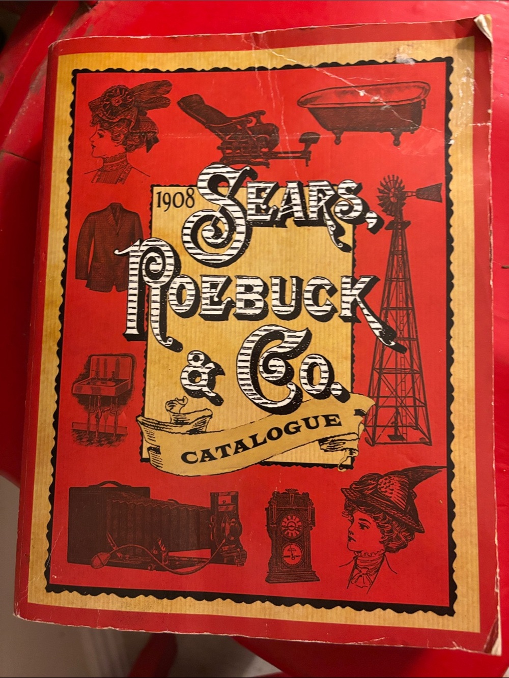 Sears, Roebuck & Co. 1908 Catalogue Poster - Red